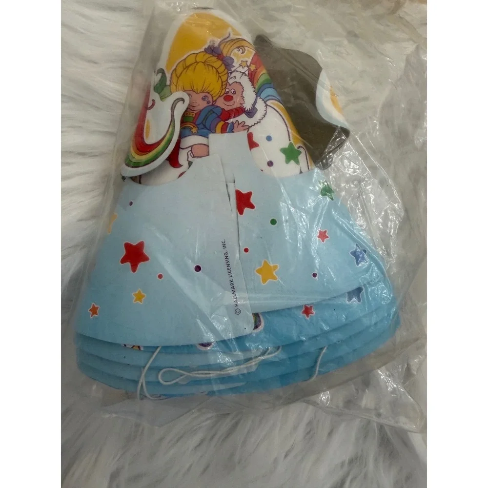 Vintage Rainbow Brite Party Hats 8 Count Hallmark Party Express 1980s Sealed